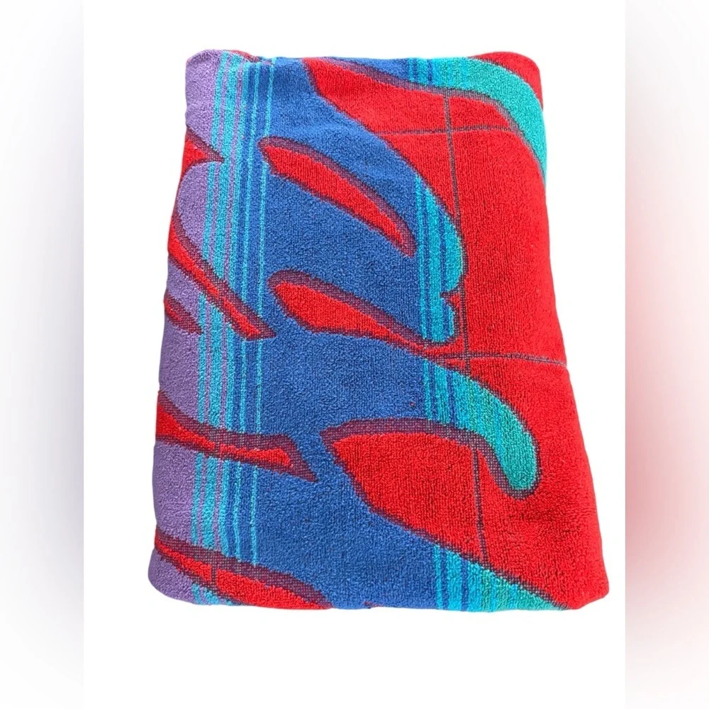 VTG Royal Terry International Cotton Blend SPLASH Beach Towel Brazil 60X30